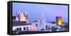 Portugal, Alentejo, Monsaraz, Overview at Dusk-Shaun Egan-Framed Stretched Canvas