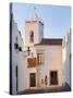 Portugal, Alentejo, Monsaraz, Woman and Girl Walking Down Cobbled Street (Mr)-Shaun Egan-Stretched Canvas