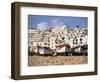 Portugal, Algarve, Albufeira, Fishing Boat on Beach-David Barnes-Framed Photographic Print