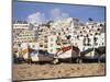 Portugal, Algarve, Albufeira, Fishing Boat on Beach-David Barnes-Mounted Photographic Print