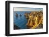 Portugal, Algarve, Lagos, Steep Rock Coast, Sand Bay-Chris Seba-Framed Photographic Print