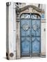 Portugal, Aveiro. A unique metal door on a home in the streets of Aveiro.-Julie Eggers-Stretched Canvas