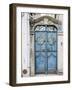 Portugal, Aveiro. A unique metal door on a home in the streets of Aveiro.-Julie Eggers-Framed Photographic Print