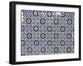 Portugal, Aveiro. Colorful azulejo tiles on the exterior wall of house.-Julie Eggers-Framed Photographic Print