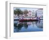 Portugal, Aveiro. Moliceiro boat on the canal.-Julie Eggers-Framed Photographic Print