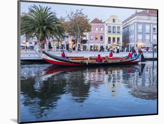 Portugal, Aveiro. Moliceiro boat on the canal.-Julie Eggers-Mounted Photographic Print