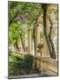 Portugal, Aveiro. Parque Dom Pedro Infante in Aveiro. Stone balustrade with pergola and columns.-Julie Eggers-Mounted Photographic Print