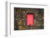 Portugal, Azores, Pico Island, Madalena. Red doors on barn-Walter Bibikow-Framed Photographic Print