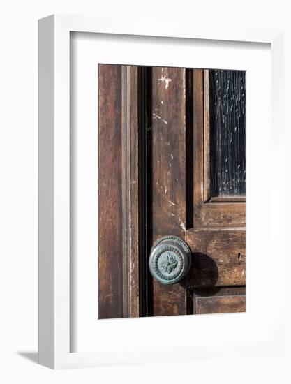 Portugal. Central Region, Aveiro. 'Portuguese Venice'. Door knob.-Emily Wilson-Framed Photographic Print