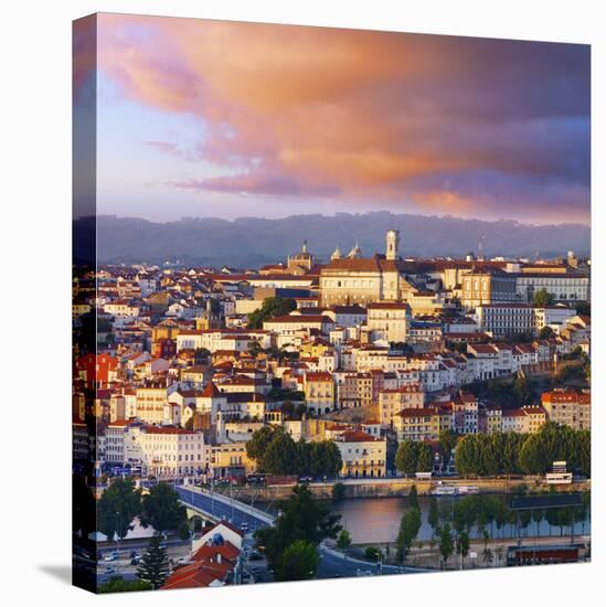 Portugal, Coimbra, Overview at Dusk(Mr)-Shaun Egan-Stretched Canvas