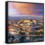 Portugal, Coimbra, Overview at Dusk(Mr)-Shaun Egan-Framed Stretched Canvas