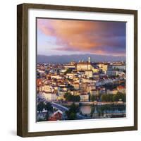 Portugal, Coimbra, Overview at Dusk(Mr)-Shaun Egan-Framed Photographic Print