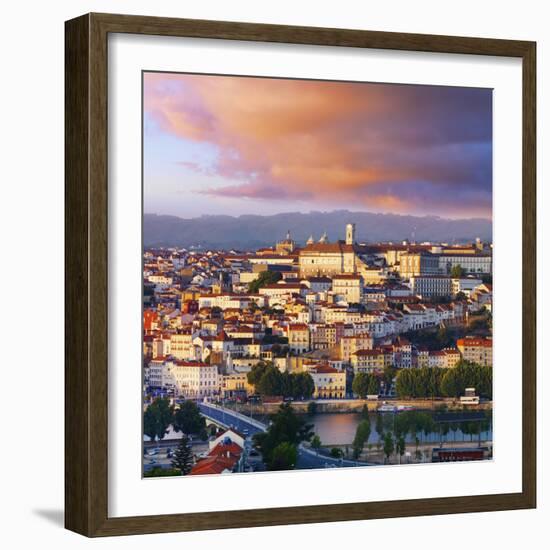 Portugal, Coimbra, Overview at Dusk(Mr)-Shaun Egan-Framed Photographic Print