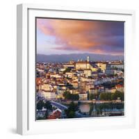 Portugal, Coimbra, Overview at Dusk(Mr)-Shaun Egan-Framed Photographic Print