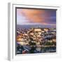 Portugal, Coimbra, Overview at Dusk(Mr)-Shaun Egan-Framed Photographic Print