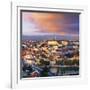 Portugal, Coimbra, Overview at Dusk(Mr)-Shaun Egan-Framed Photographic Print