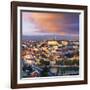 Portugal, Coimbra, Overview at Dusk(Mr)-Shaun Egan-Framed Photographic Print