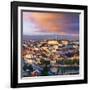 Portugal, Coimbra, Overview at Dusk(Mr)-Shaun Egan-Framed Photographic Print