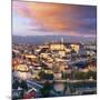 Portugal, Coimbra, Overview at Dusk(Mr)-Shaun Egan-Mounted Photographic Print