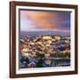 Portugal, Coimbra, Overview at Dusk(Mr)-Shaun Egan-Framed Photographic Print