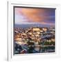 Portugal, Coimbra, Overview at Dusk(Mr)-Shaun Egan-Framed Photographic Print