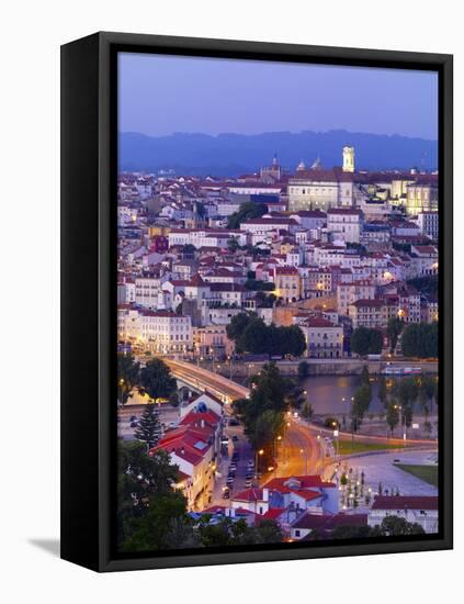 Portugal, Coimbra, Overview at Dusk(Mr)-Shaun Egan-Framed Stretched Canvas