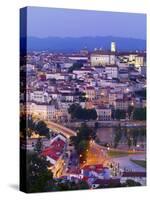 Portugal, Coimbra, Overview at Dusk(Mr)-Shaun Egan-Stretched Canvas