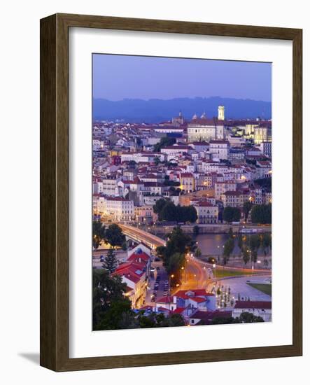 Portugal, Coimbra, Overview at Dusk(Mr)-Shaun Egan-Framed Photographic Print