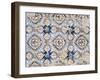 Portugal, Costa Nova. Colorful azulejo tiles on the exterior wall of house.-Julie Eggers-Framed Photographic Print