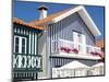 Portugal, Costa Nova. Colorful houses Palheiros striped homes-Terry Eggers-Mounted Photographic Print