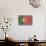 Portugal Country Flag - Barnwood Painting-Lantern Press-Stretched Canvas displayed on a wall