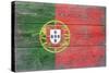 Portugal Country Flag - Barnwood Painting-Lantern Press-Stretched Canvas