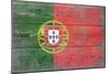 Portugal Country Flag - Barnwood Painting-Lantern Press-Mounted Art Print