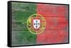 Portugal Country Flag - Barnwood Painting-Lantern Press-Framed Stretched Canvas