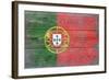 Portugal Country Flag - Barnwood Painting-Lantern Press-Framed Art Print