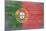 Portugal Country Flag - Barnwood Painting-Lantern Press-Mounted Art Print