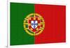 Portugal Country Flag - Letterpress-Lantern Press-Framed Art Print
