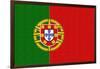 Portugal Country Flag - Letterpress-Lantern Press-Framed Art Print