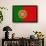 Portugal Country Flag - Letterpress-Lantern Press-Framed Art Print displayed on a wall