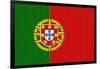 Portugal Country Flag - Letterpress-Lantern Press-Framed Art Print