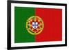 Portugal Country Flag - Letterpress-Lantern Press-Framed Art Print