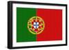 Portugal Country Flag - Letterpress-Lantern Press-Framed Art Print