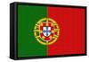 Portugal Country Flag - Letterpress-Lantern Press-Framed Stretched Canvas