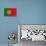 Portugal Country Flag - Letterpress-Lantern Press-Stretched Canvas displayed on a wall