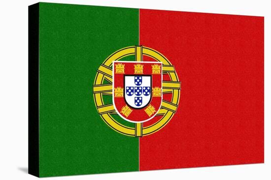 Portugal Country Flag - Letterpress-Lantern Press-Stretched Canvas