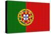 Portugal Country Flag - Letterpress-Lantern Press-Stretched Canvas