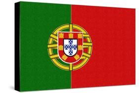 Portugal Country Flag - Letterpress-Lantern Press-Stretched Canvas