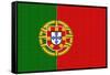 Portugal Country Flag - Letterpress-Lantern Press-Framed Stretched Canvas