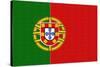 Portugal Country Flag - Letterpress-Lantern Press-Stretched Canvas