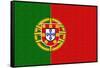 Portugal Country Flag - Letterpress-Lantern Press-Framed Stretched Canvas